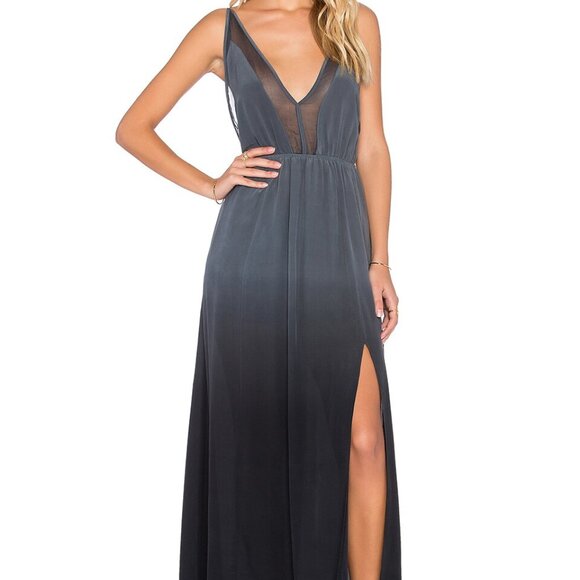 Jen’s Pirate Booty Gorgeous Silk Evening Star Maxi Dress Midnight Ombre Small - Picture 1 of 11
